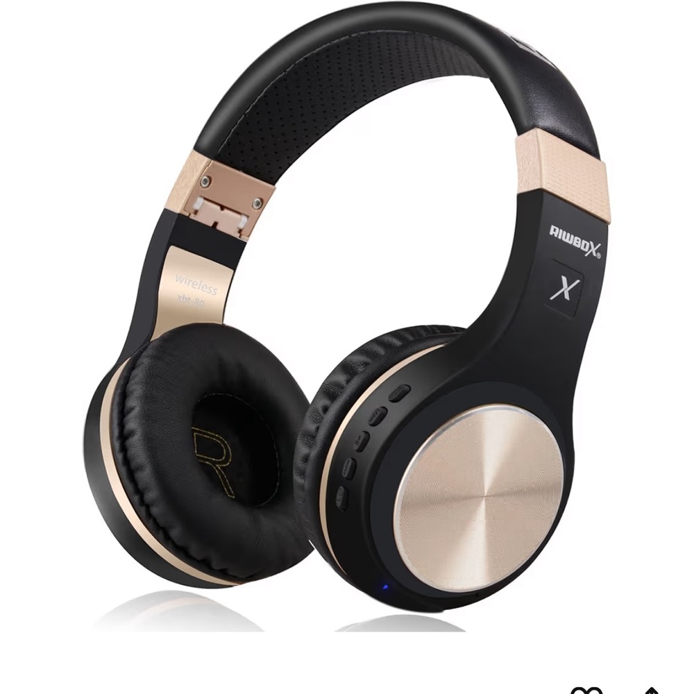 Black and Gold Over-Ear Wireless Headphones brand new in the box
